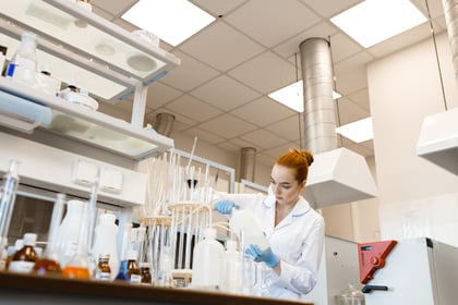 Woman in science lab